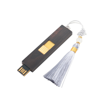98 Sistem Kayu USB Flash Drive dengan Box Kayu Material Memory 512GB Cetak atau Embossing Dukungan persegi panjang OEM