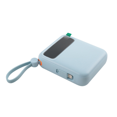 Baterai Li-polimer /18650 Baterai Power Bank Portable Hitam Biru Kabel Kotak Manual Termasuk