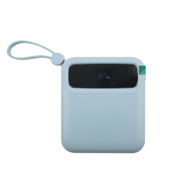 Baterai Li-polimer /18650 Baterai Power Bank Portable Hitam Biru Kabel Kotak Manual Termasuk