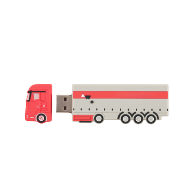 PVC atau Silikon Custom USB Flash Drive Bus Bentuk Dengan Data Preload