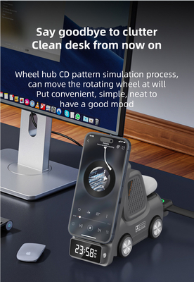 15W Fast Charge Wireless Charging Pad dengan ABS Di Dalam dan Lampu LED untuk Telepon dalam Warna Tubuh Putih / Abu-abu / Oranye / Kuning