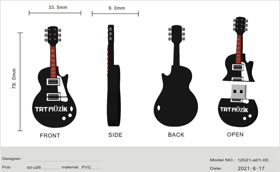 Custom USB Flash Drive dengan Kapasitas 64GB dan USB 2.0 Interface dalam 7-9 Hari Terbuat dari PVC atau Bahan Silikon