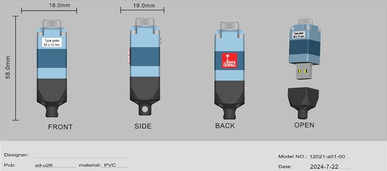 Drive flash USB khusus dengan enkripsi data dan cepat artwork turnaround mengikuti permintaan pelanggan Data penyimpanan 10 tahun