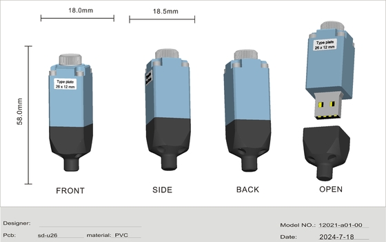 Drive flash USB khusus dengan enkripsi data dan cepat artwork turnaround mengikuti permintaan pelanggan Data penyimpanan 10 tahun