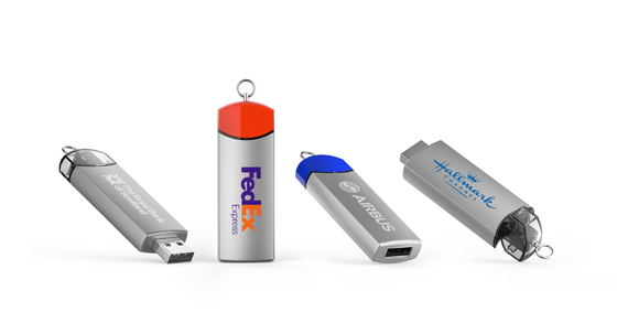Disesuaikan 8-15MB/s Tulis Metal USB Flash Drive dengan Logo Speed Dome
