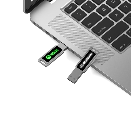High Speed Flash Drive Crystal USB Stick Dengan Lampu LED Cerah