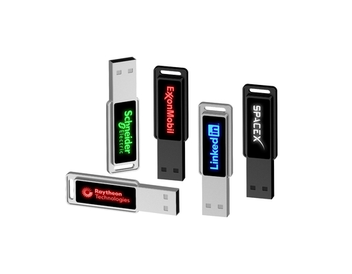 High Speed Flash Drive Crystal USB Stick Dengan Lampu LED Cerah