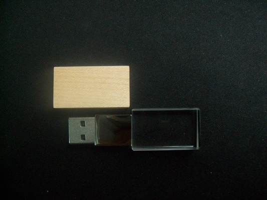 Disesuaikan Crystal USB Stick dengan Laser Logo Opsi -50 ° C 80 ° C Suhu Lingkungan