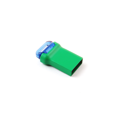 USB Flash Drive Mini Usb 3.0 Logam Warna Hijau Persegi Panjang Dengan Chip Flash Kelas A