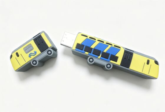 Train Shaped Cartoon Character PVC Usb Flash Drive Subway Mold Usb Flash Drive