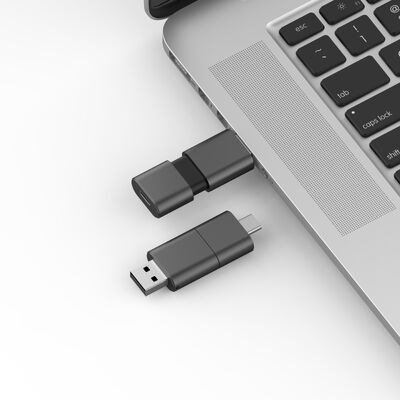 Kecepatan Cepat Tipe C Dengan USB 3.0 Dan USB 2.0 Flash Drive Slide Shape Match CE,FCC,ROHS