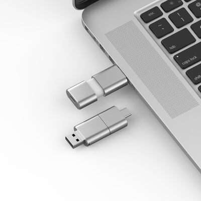 Kecepatan Cepat Tipe C Dengan USB 3.0 Dan USB 2.0 Flash Drive Slide Shape Match CE,FCC,ROHS