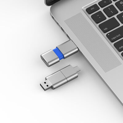 Kecepatan Cepat Tipe C Dengan USB 3.0 Dan USB 2.0 Flash Drive Slide Shape Match CE,FCC,ROHS