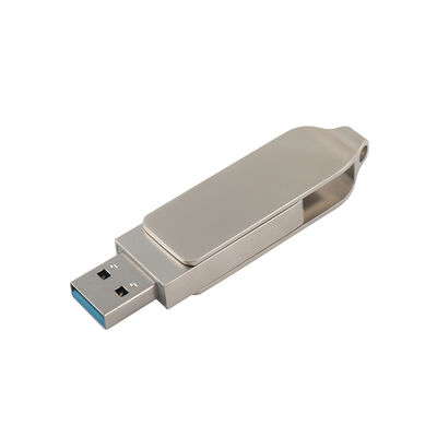 Bodi Retro Warna Perak dengan USB Tipe C 128GB 256GB USB Kecepatan Tinggi Ukuran 71.4*16.8*10.1Mm