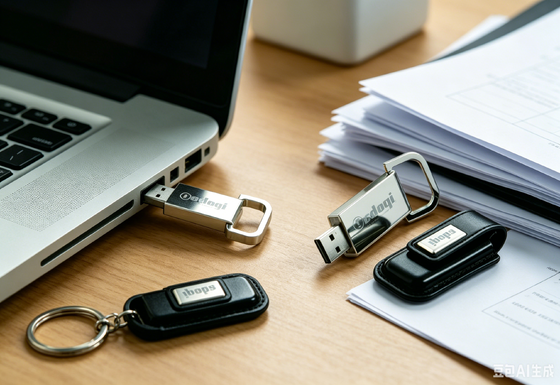 Flash drive usb Kulit OEM Solusi penyimpanan portabel tahan lama dan bergaya warna coklat, ideal untuk hadiah dan acara perusahaan