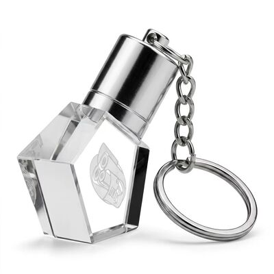 Berbentuk Botol Kristal Usb Flash Drive 3.0 Kecepatan Transfer Cepat Desain Tahan Lama Kristal Dapat Ukiran Logo