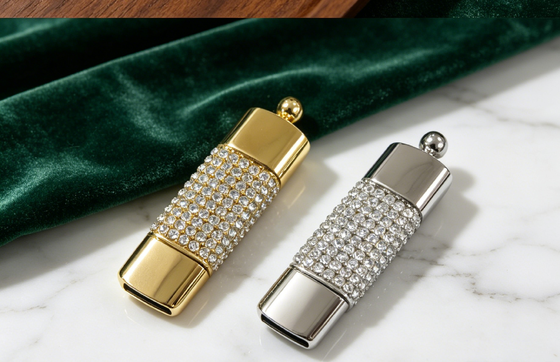 Flash Drive USB Kristal Transparan Bening Menawarkan Kecepatan Transfer Data Hingga 5 Gbps Perangkat Penyimpanan Portabel Tahan Air Hadiah Wanita