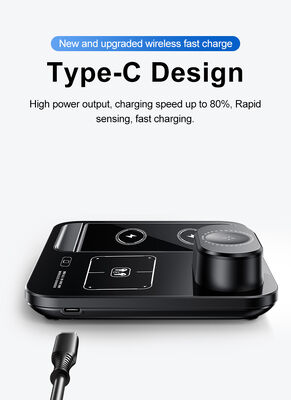 Pengisi Daya Nirkabel 3-in-1 Pengisian Cepat 15W dengan Desain Lipat dan Hisapan Magnetik