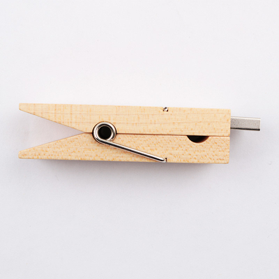 Flash Drive USB Kayu Berbentuk Klip Cepat USB 2.0 3.0 2GB 4GB 256GB
