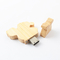 Maple Bamboo Personalized Wooden Usb Stick 128GB Cutting Dengan Desain Disesuaikan