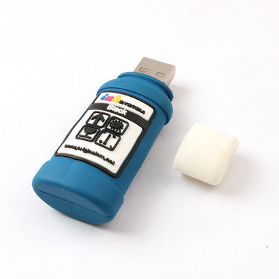 USB Flash Drive Kustom Berbentuk Botol Tinta USB 2.0 3.0 H2 Pengujian 256GB