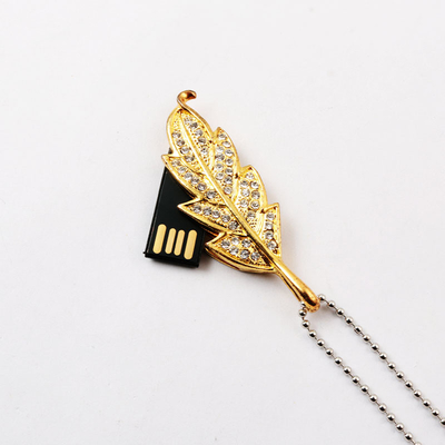 Chip Tersembunyi Di Dalam Daun USB Flash Drive Perhiasan Gaya Kecepatan Cepat