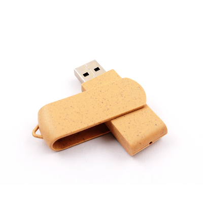 Jerami Dan Plastik 128gb Flash Drive Bahan Dapat Didaur Ulang Memori Usb 3.0