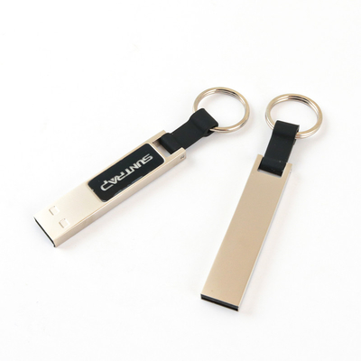 Lampu LED Logam USB Flash Drive Mengkilap Saat Membaca Di Komputer USB 2.0 Cepat