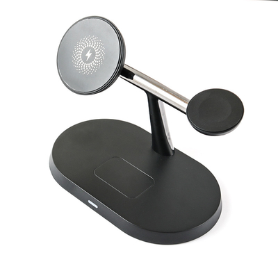 Pengisian Nirkabel 3 In 1 Pengisi Daya Cepat Untuk Jam Tangan Earphone Ponsel