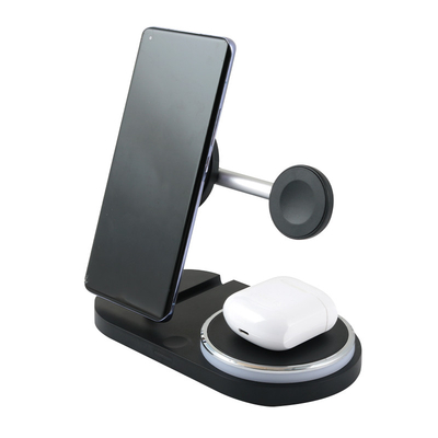 Type C Connect Folding 3 In 1 Wireless Charger Untuk Jam Tangan Earphone Ponsel