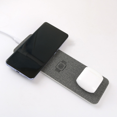 Weave Surface Face Mobile Phone Wireless Charger untuk Earphone 15w 20w
