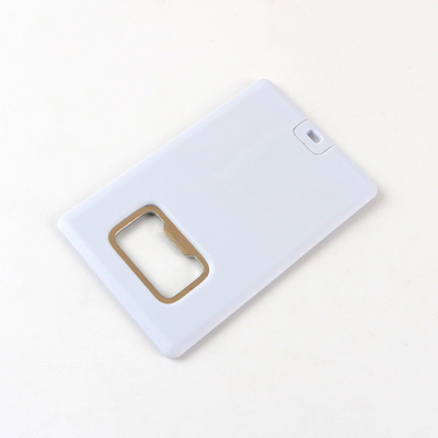Kartu Kredit Plastik USB Flash Drive Dengan Pembuka Botol Logam USB 2.0 128GB