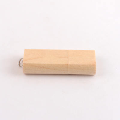 15MB/Detik 32GB 128GB Maple Wooden USB Flash Drive Dengan Cincin Kecil Usb 3.0