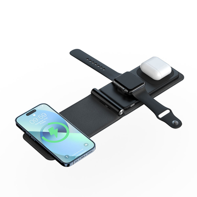 Pengisian Cepat Pengisi Daya Nirkabel Lipat Untuk IPhone Airpods Pengisi Daya Cepat AppleWatch