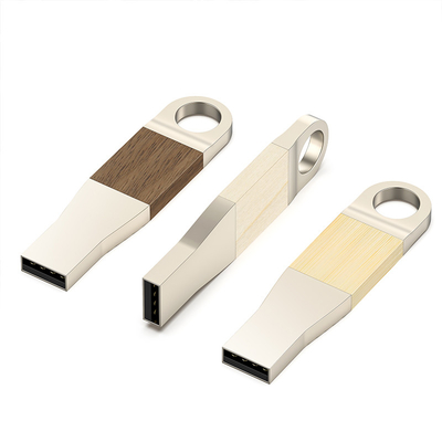 Bentuk Bagus Driver Kayu USB Flash Drive 2.0 Kecepatan Cepat 30MB/Detik 64GB 128GB