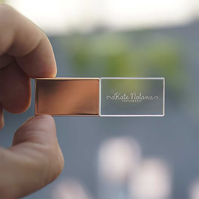 Ukiran Atau Cetak Logo Fast Speed ​​Crystal Usb Flash Drives Dengan Type C Dan UDP