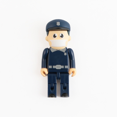 People Shapes Fast Usb Memory Stick Dengan Kepala Cetakan Terbuka PVC
