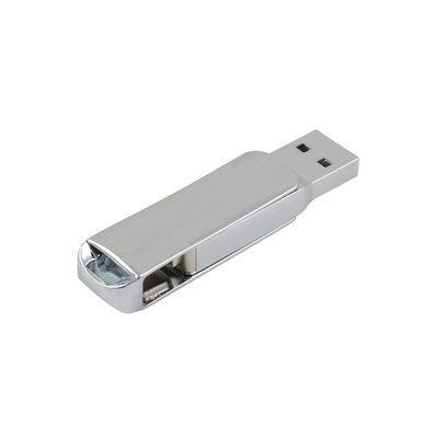 Flashdisk Silver Metal Type C Dengan Kesesuaian Mengkilap Dengan Sertifikasi Amerika