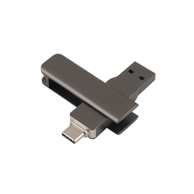 Bentuk Logam Gun Hitam Tipe C USB 3.0 Drive Sesuai Dengan Standar UE dan AS