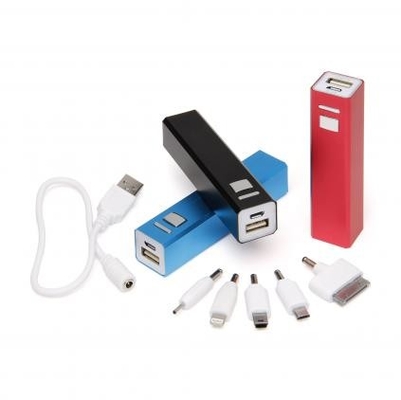 Badan Logam Berwarna-warni 2600MAH Gaya Periklanan Bank Daya Portabel OEM / ODM