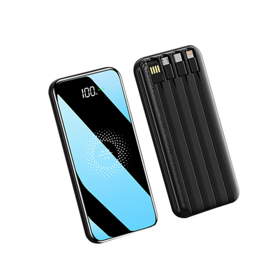 Kabel Power Bank 10000MAH Berkecepatan Tinggi 4 Dengan Cetak / Ukiran LOGO Satu Badan