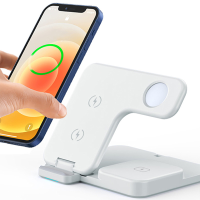 Lapisan Portable 15W Samsung Fast Wireless Charger Dengan Jam Telpon Earphone