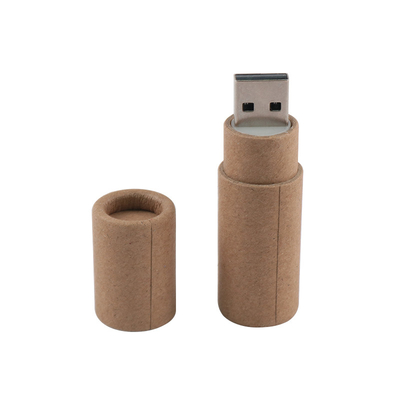 Bentuk Bulat Kayu USB 2.0 Flash Drive Kecepatan Cepat 30MB/S 64GB 128GB