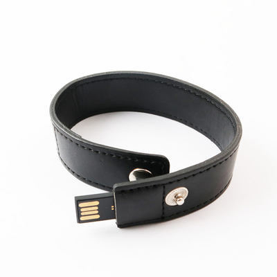 Pergelangan tangan Kulit USB Flash Drive 20MB/S Kecepatan Membaca Dengan Dukungan Logo Khusus