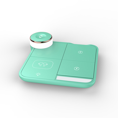 2.5W 3 In 1 QI Wireless Charger dengan Lampu LED dan untuk Jam Tangan
