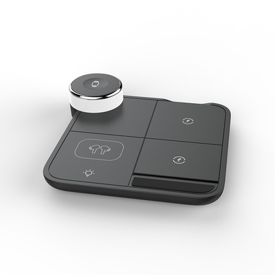 ABS PC Material Multifunction Wireless Charger 150.6*150.6*30.8MM Efisiensi Pengisian ≥75%