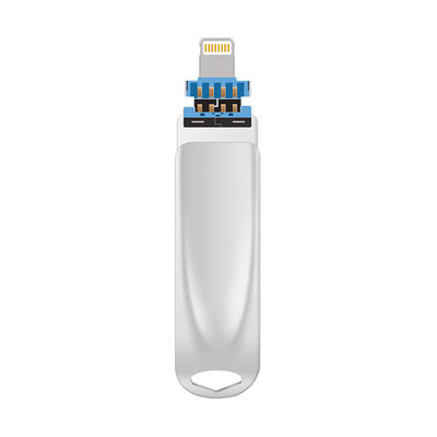 Silver TYPE C usb 3 dalam satu dengan USB 2.0 USB 3.0 dan Konektor Tipe C