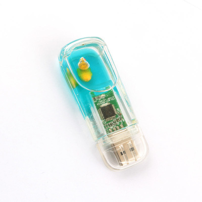 Plastik USB Stick Inside Masukkan Liquid USB Flash Drive Disesuaikan Perahu Dalam