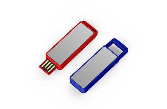 Disesuaikan Plastik USB Stick Hitam Putih 256GB Memori Plug And Play