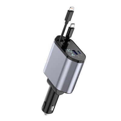 USB-C Output 5V/3A Fast Car Charger untuk input tegangan nominal 12-24V